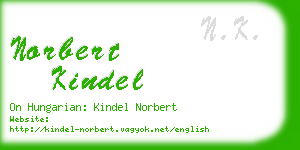norbert kindel business card